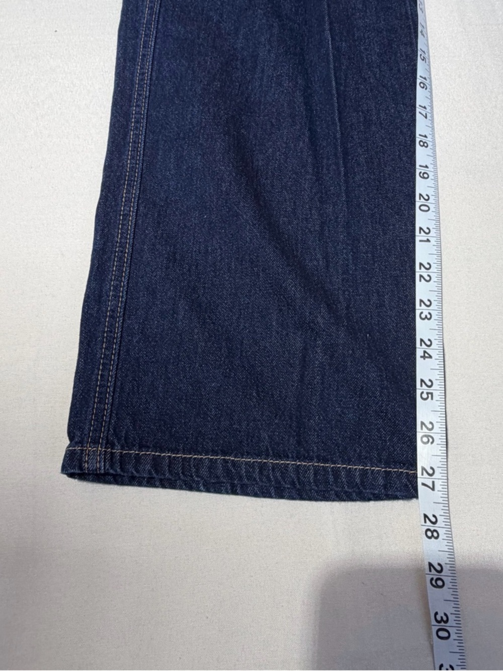 Simple Society Women's Cargo Jeans Size 7/28 Dark Wash Wide Leg Y2K Utility - Picture 5 of 5